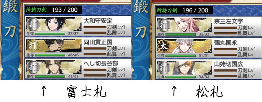 刀剣乱舞 鬼丸国綱 鍛刀レシピや鍛刀結果の報告 03 01 東条りんのブログ